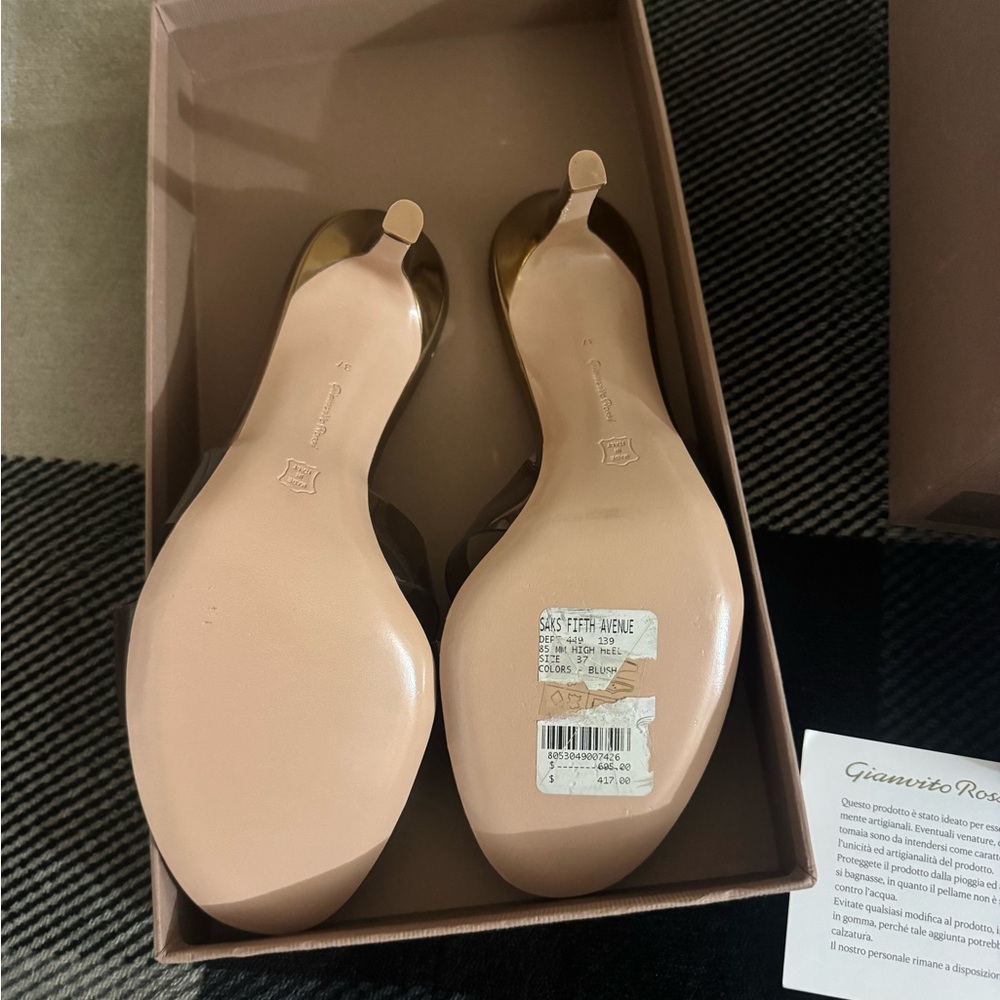 Gianvito Rossi PVC Blush Mules - Picture 3 of 7